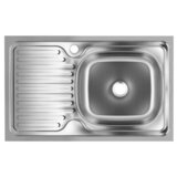 Chiuveta inox pentru blat 43.5x76 cm anticalcar cu preaplin FREDDO ERT-SN 9002D, disponibil dreapta